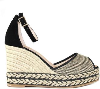 Gaimo Espadrilles Nero Wedges- Verhoog je stijl - Dames - Sleehakken - Zwart - 41 EU - Schoenen