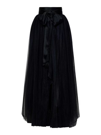 Room76 Long Black Tulle Wide Skirt