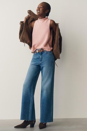 Paige Anessa 31 High-Rise Wide-Leg Jeans