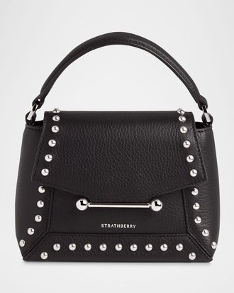 Strathberry Mosaic Nano Studded Leather Top-Handle Bag