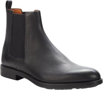Bally Alan 6230181 Mens Black Goat Grained Leather Chelsea Boots