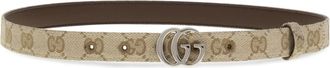 Gucci Womens Slim Gg Marmont Belt Vintage Sand Fabric E Braces