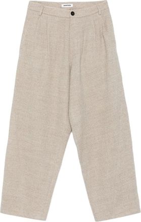 Darkpark Pantaloni Phebe a gamba ampia - Toni neutri