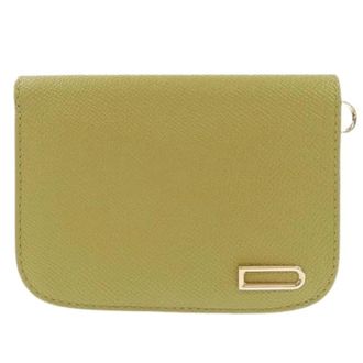 Delvaux Pre-owned Vagabond Compact Wallet Alpina Calf Wallet - Dames - Pre-owned - Groen - Maat: ONE Size Leer