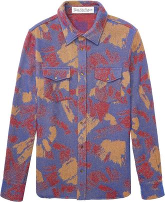 God's True Cashmere Camicia in cashmere a fantasia - Blu