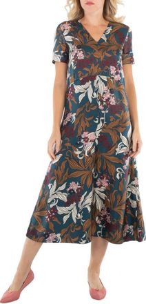 Max Mara Ladies China Blue Paola Printed Silk Dress, Brand Size 36 (US Size 2)