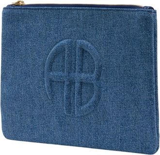 Anine Bing Womens Clutch Blue Cotton
