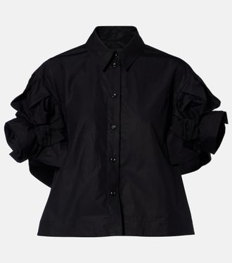 Simone Rocha Camisa de algod&oacute;n con mangas abullonadas