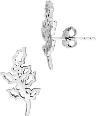 Sterling Forever Silver Birth Flower Stud Earrings