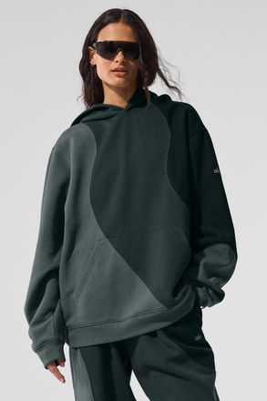 Alo | Make Waves Hoodie in Charcoal Green Tonal, Size: 3XL WOMEN/2XL MEN