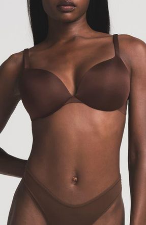 SKIMS Ultimate Teardrop Underwire Push-Up Bra in Cocoa at Nordstrom, Size 32D