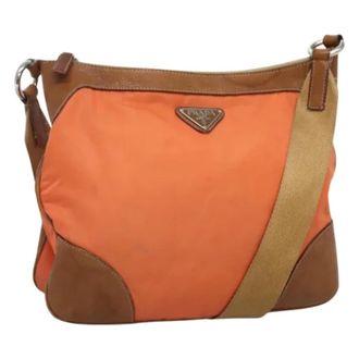 Prada Pre-owned Nylon prada-bags - Dames - Vintage Schoudertas - Oranje - ONE Size - Nylon - Vintage