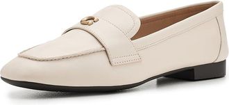 Coach Sculpted C Leather Loafers Womens Shoes Chalk : 7.5 M