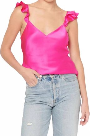 Cami NYC Damaris Ruffle Strap Cami In Pink