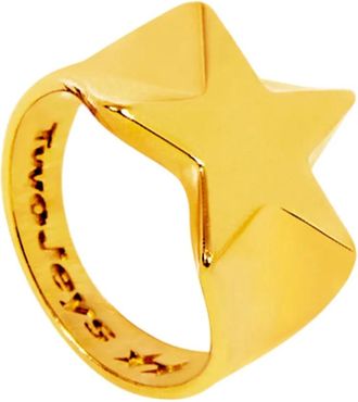 TwoJeys Shooting Star Ring - unisex - Ringen - Geel - 55 MM - Accessoires