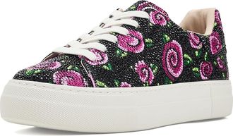 Blue by Betsey Johnson Sidny Womens Shoes Black Rose : 6.5 M, Textile