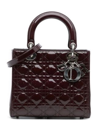 Dior 2011 Medium Patent Cannage Lady Dior satchel - Purple