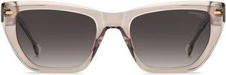 Carrera 52mm Rectangular Sunglasses in Beige/Dark Grey at Nordstrom