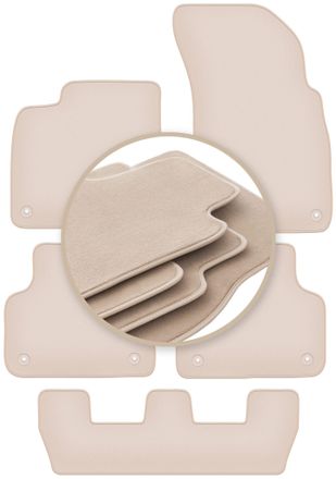 OEM Alfombrillas Premium Beige Para: Audi Q7 Ii 7 Plazas 2017