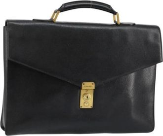 Chanel Pre-owned Handbags, female, Black, Size: ONE SIZE Pre-owned Vintage Leather Handbag