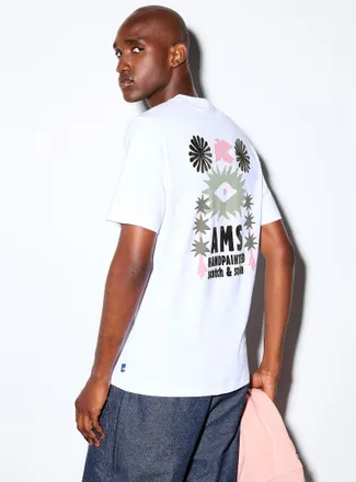 Scotch & Soda Mens Velvety appliqu&eacute; T-shirt