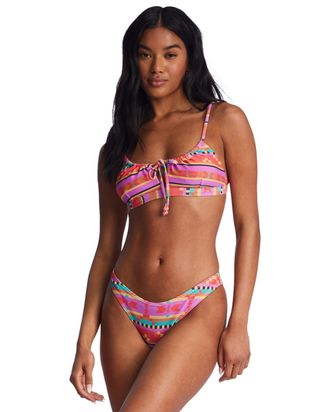 Billabong Bikini-Hose BILLABONG Baja Rising Hike, Damen, Gr. XL, US-Gr&ouml;ssen, rot (bright poppy), Obermaterial: 91% Polyester, 9% Elasthan;, Badehosen Bikini-Hos