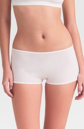 SKIMS Everyday Cotton Boyshorts in Snow at Nordstrom, Size X-Large