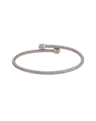 Meshmerise 18K Over Silver 0.15 Ct. Tw. Diamond Mesh Bangle Bracelet