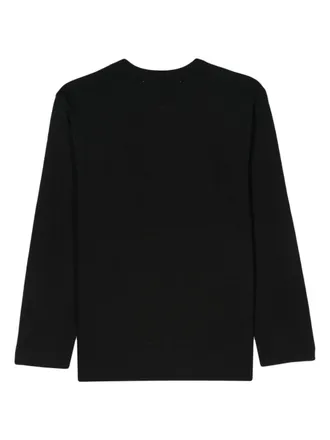 Comme Des Gar&ccedil;ons Red Heart Embroidered T-shirt - Black
