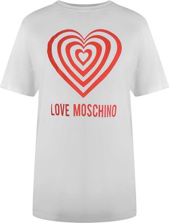 Love Moschino Dames/Dames Hypno Hart T-Shirt (Wit)