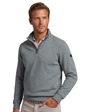 Baileys trui Baileys groen half zip normale fit rits