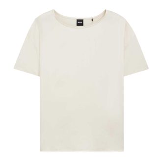 HUGO BOSS Unisex Volwassen Esandy Zijde Regular T-Shirt (Wit)