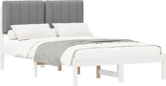 vidaXL Estructura De Cama Con Cabecera Tapizada Gris Claro Vidaxl