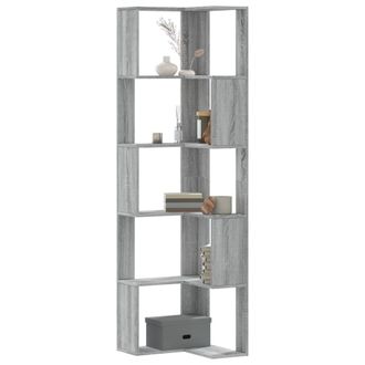vidaXL Libreria Angolare 5ripiani Grigio Sonoma 50x50x179 Cm Legno - Vidaxl