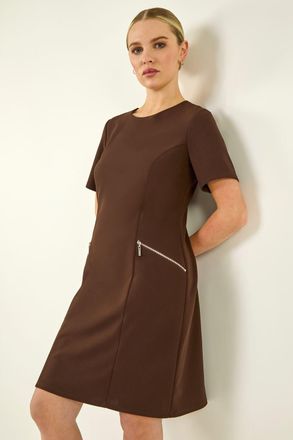 Roman Zip Pocket Stretch Dress