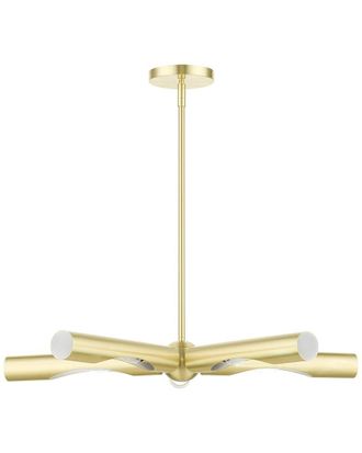 Livex Lighting Acra Brass 5 Light Chandelier