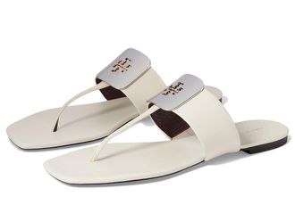 Tory Burch Georgia Sandals Womens Sandals Light Cream : 5 M, Leather