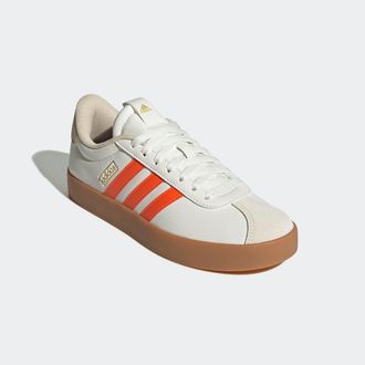 adidas Sneaker ADIDAS SPORTSWEAR VL COURT 3.0, Damen, Gr. 40,5, orange (core wei&szlig;, impact orange, gold metallic), Leder, Synthetik, Schuhe Sneaker, inspirier