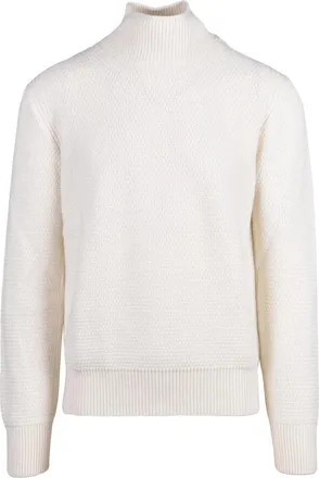 KANGRA Mock Neck Knitted Sweater With Textured Pattern