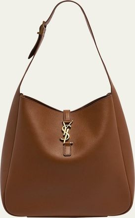 Saint Laurent Le 5 A 7 Large Shoulder Hobo Bag in Smooth Leather