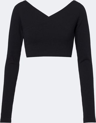 Alaia Ala&iuml;a Top a portafoglio in cr&ecirc;pe di misto cotone