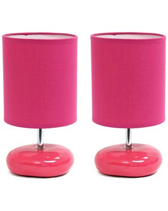 Lalia Home 10.24In Traditional Mini Round Rock Table Lamp