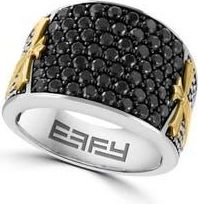 Effy Mens Black Spinel Cross Two-Tone Ring at Nordstrom Rack, Size 10