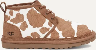 UGG Womens Neumel Cow Print Chukka Boot In Mss - Messa Sand
