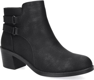 Easy Street Womens Easy Street Murphy Boots Black Faux Leather Ankle Bootie HAWK1247