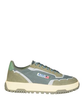Autry Green Mesh Suede Panels Sneakers
