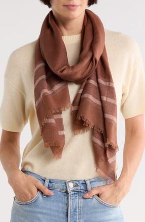 Longchamp Le Pliage Cuir Cashmere Blend Scarf in Chestnut at Nordstrom Rack