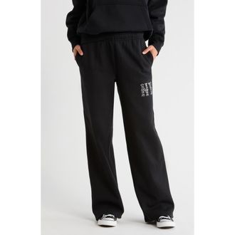 PacSun Rhinestone Baggy Sweatpants in Black at Nordstrom, Size X-Small
