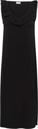 Kaffe Kadidde Flounce Dress - - Dresses - Donna - Nero - S