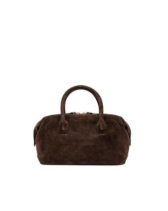 Gianni Chiarini Womens Handbag Gemma Suede Mocha Cow Leather Handbags Hand Bags